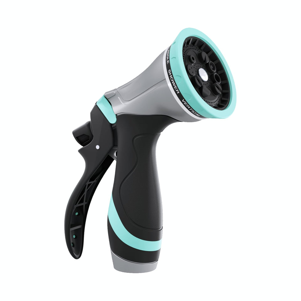 QUOBAS metal garden hose nozzle overview for durable outdoor use.