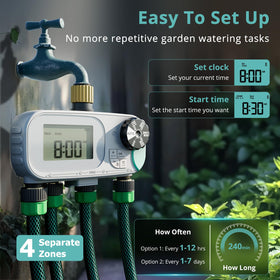 QUOBAS sprinkler timer brass inlet outlet with leak-proof connections for durable use.