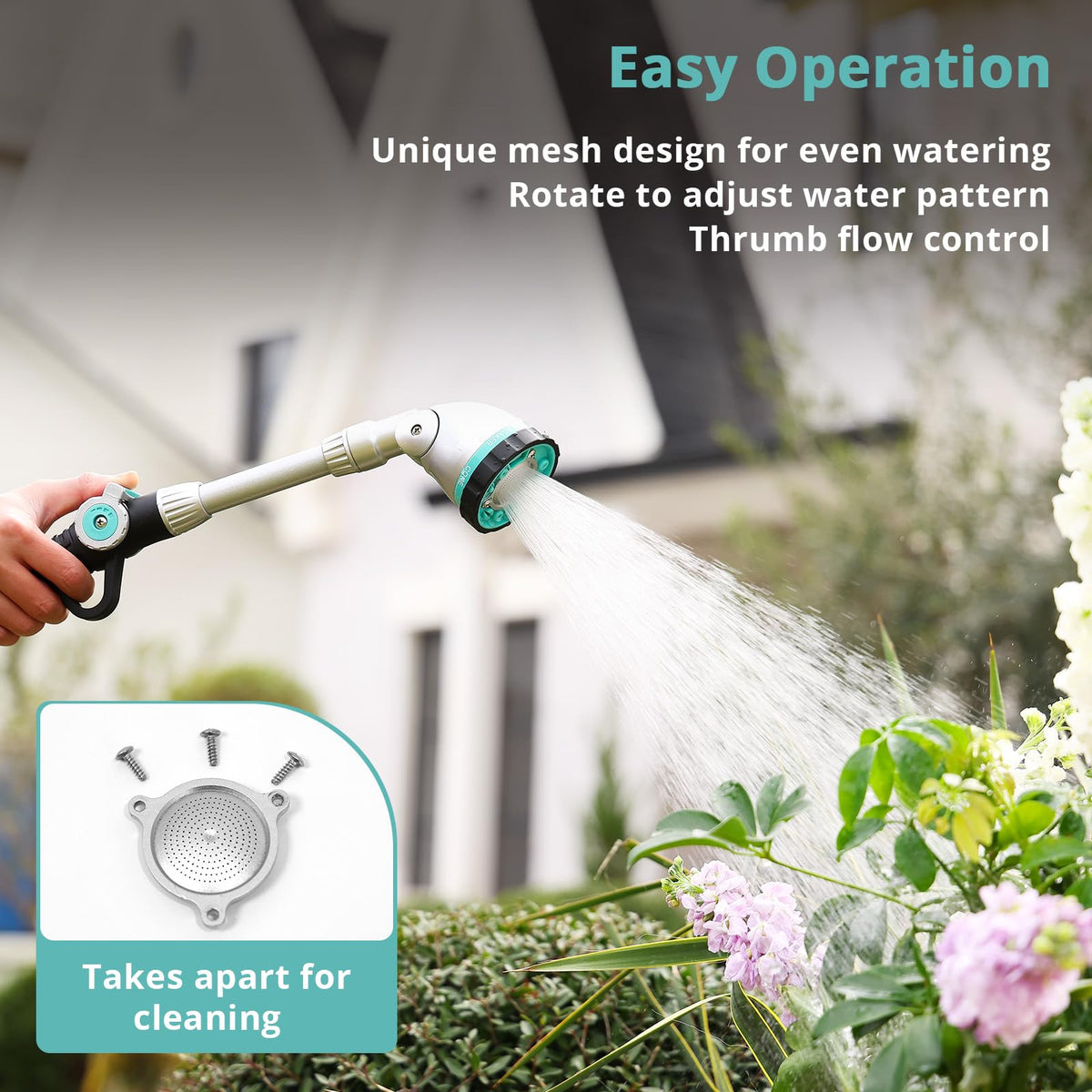 QUOBAS thumb-control wand enables one-handed operation.