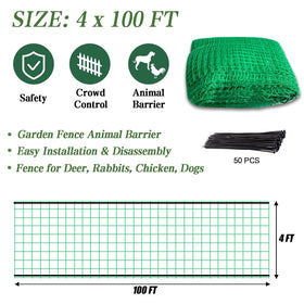 Quobiad fence rolled neatly for storage after seasonal use.