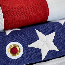 QUOFAD 3x5 flag designed for outdoor use on standard flagpoles.