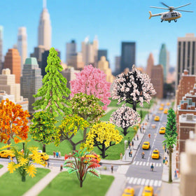 QUOZUO artificial green trees give textured greenery to scenes
