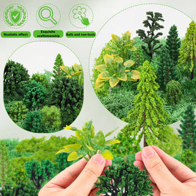 QUOZUO diorama trees varied sizes help create depth in small-scale scenes.
