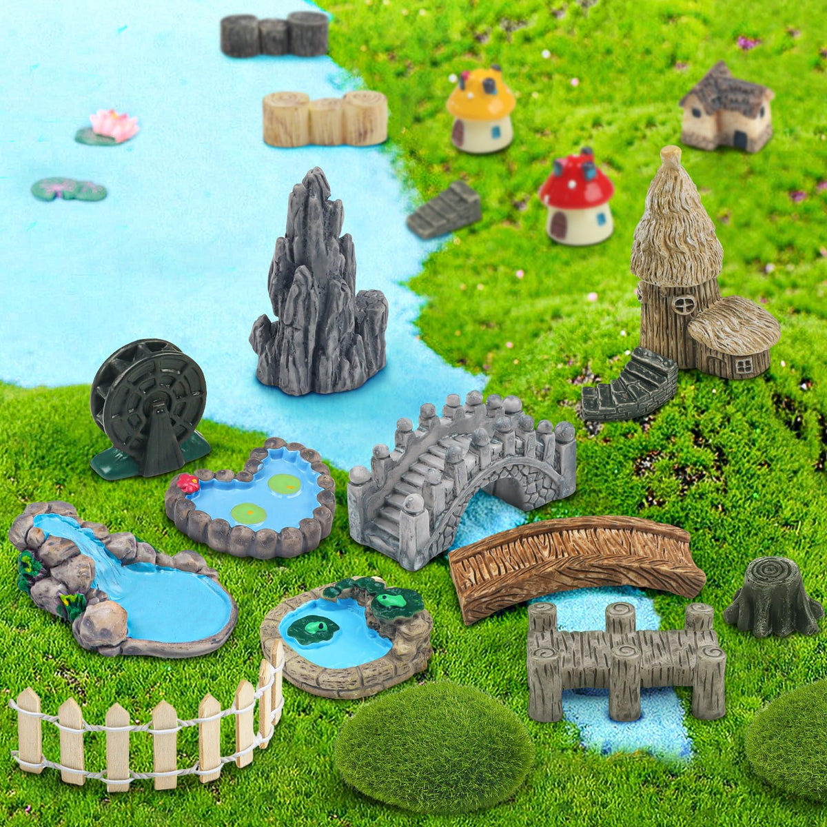 QUOZUO fairy house landscape brings cozy focal points to mini gardens