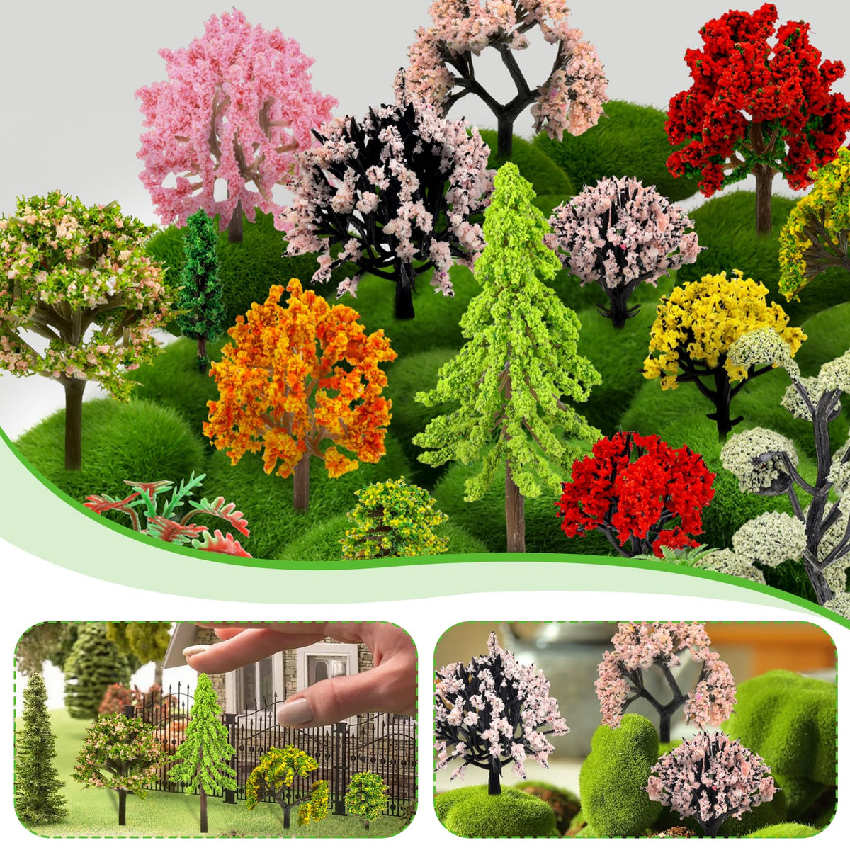 QUOZUO model train scenery kit brings vibrant life to layouts