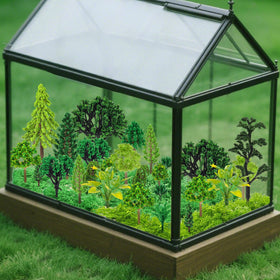 QUOZUO natural green landscape setup supports immersive hands-on model building.