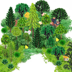 QUOZUO train scenery realistic forest elements add believable woodland touches.