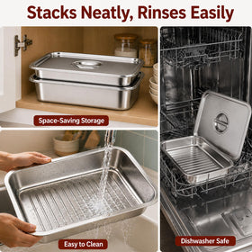 QURAS set with rack and lids ready for outdoor cookouts