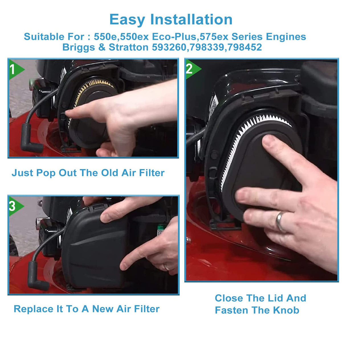 quskay 593260 durable rubber filter for lasting engine protection