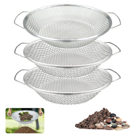 QUTIING soil sifter 3mm mesh for precise soil screening
