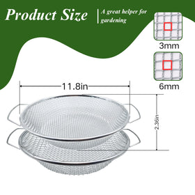 QUTIING soil sifter 3mm over a 5-gallon bucket for finer debris removal