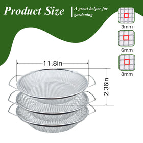 QUTIING soil sifter 6mm mesh for compost and gravel separation
