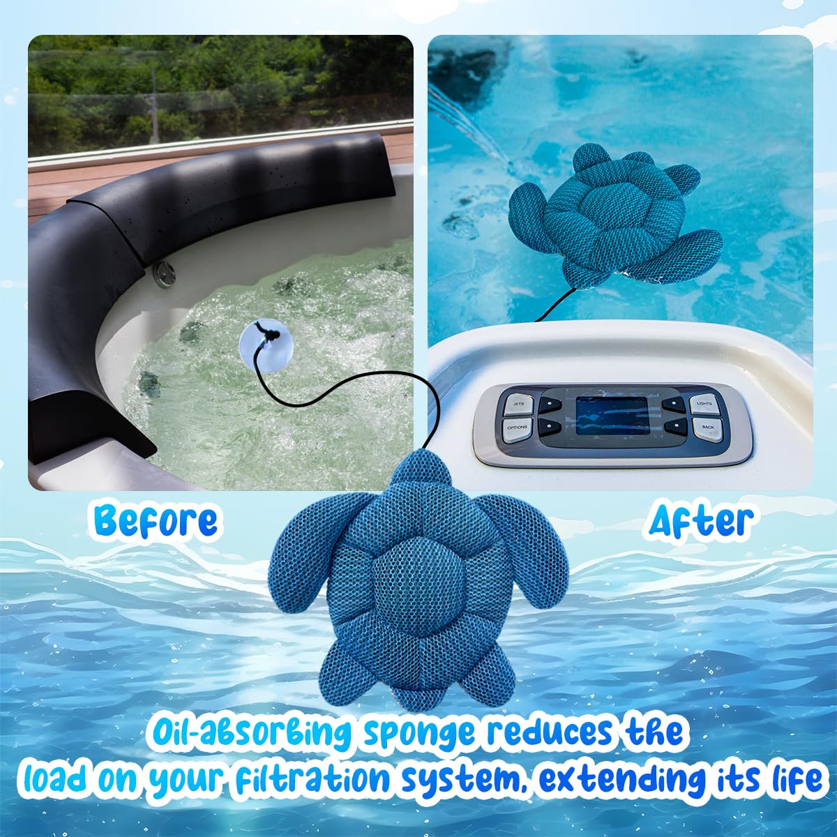 Quttisay two-pack hot tub cleaner keeps water fresh between spa sessions