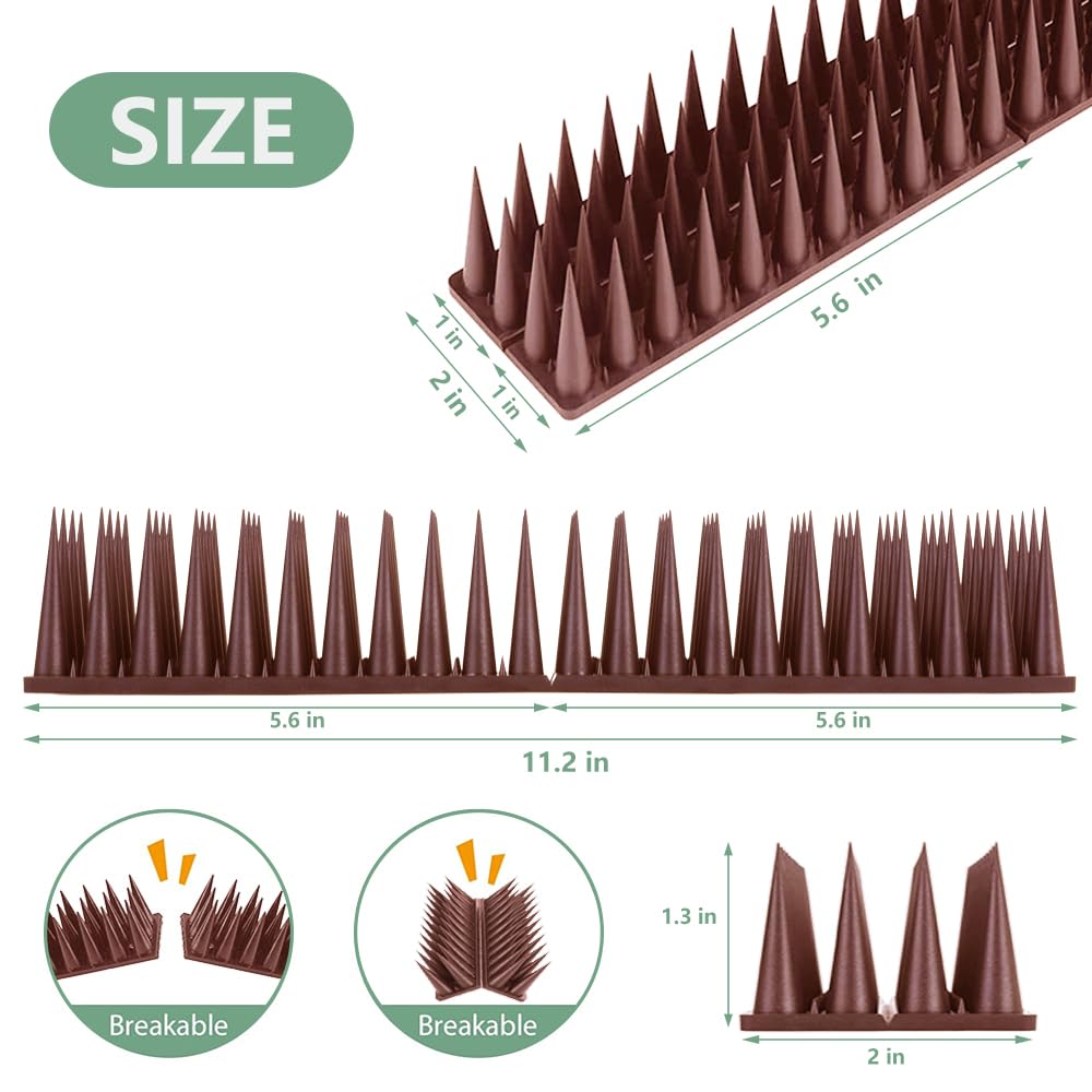Quunoot Bird Spikes close-up shows durable ABS material.