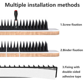 Quunoot Bird Spikes include modular pieces for narrow edges and corners.