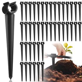 Quzzil irrigation stake secures half-inch tubing for tidy garden irrigation