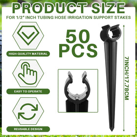 Quzzil ground stake anchors drip tube in outdoor spaces