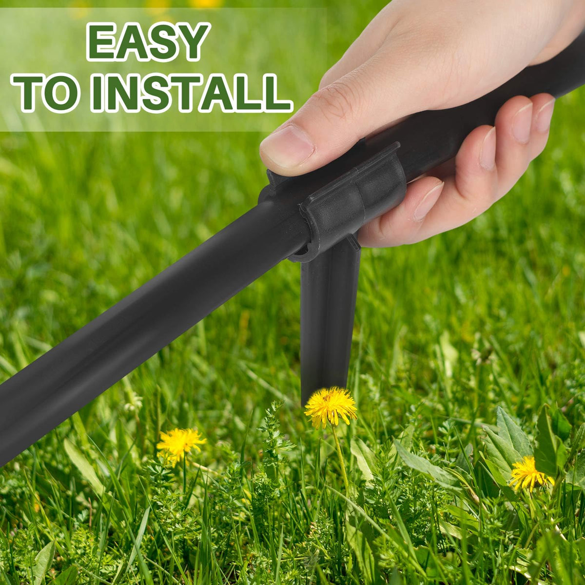 Quzzil seven-inch stake keeps irrigation lines neatly in place