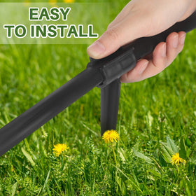 Quzzil seven-inch stake keeps irrigation lines neatly in place