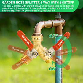 Qvamodo 3-4 GHT thread splitter fits most faucets and hoses for versatility