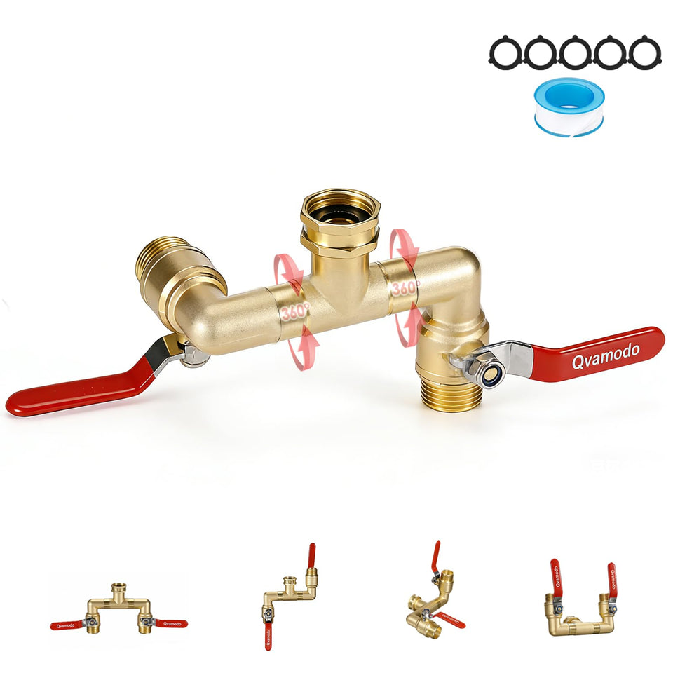 Qvamodo 360 rotatable top inlet enables flexible watering without hose kinks.
