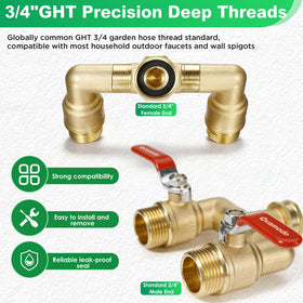 Qvamodo heavy-duty brass body resists rust in outdoor conditions.