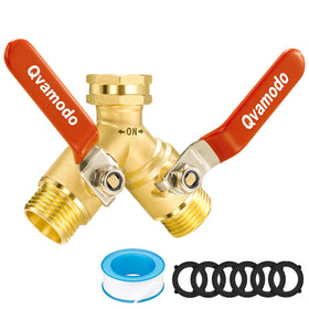 Qvamodo hose splitter full-flow port delivers efficient water distribution for two outlets