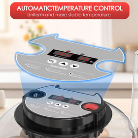 QVKHPCL incubator automatically turns eggs to mimic natural incubation.
