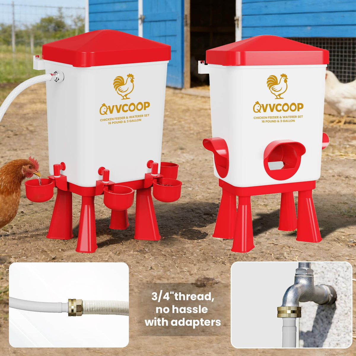 QVVCOOP durable PP material withstands weather and repeated use.