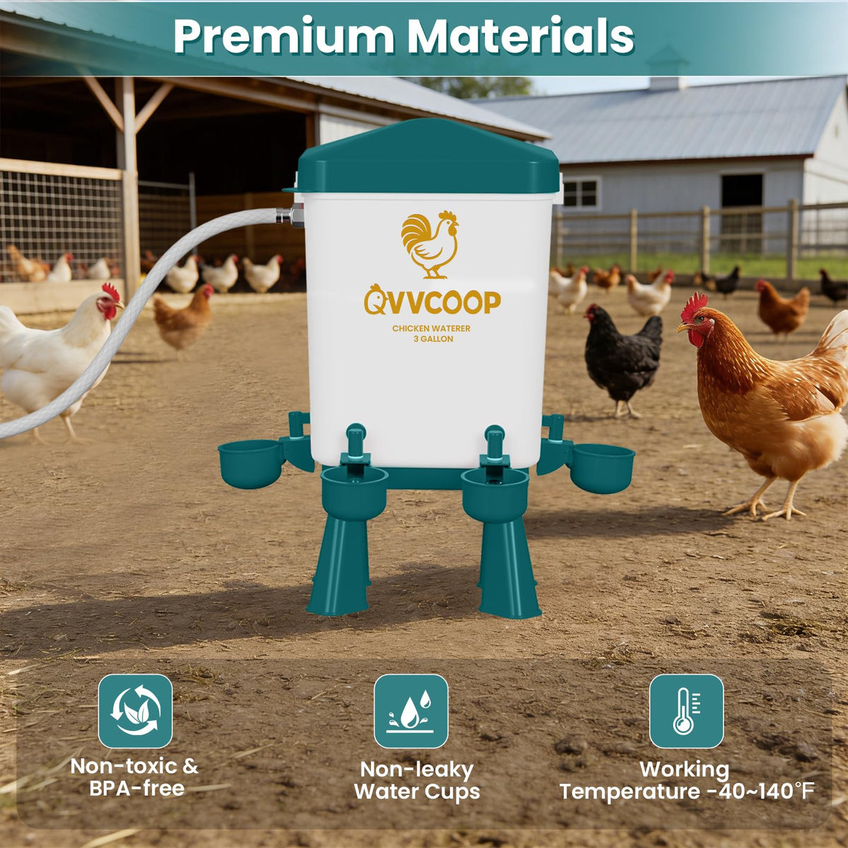 QVVCOOP easy-assembly design saves time during setup.