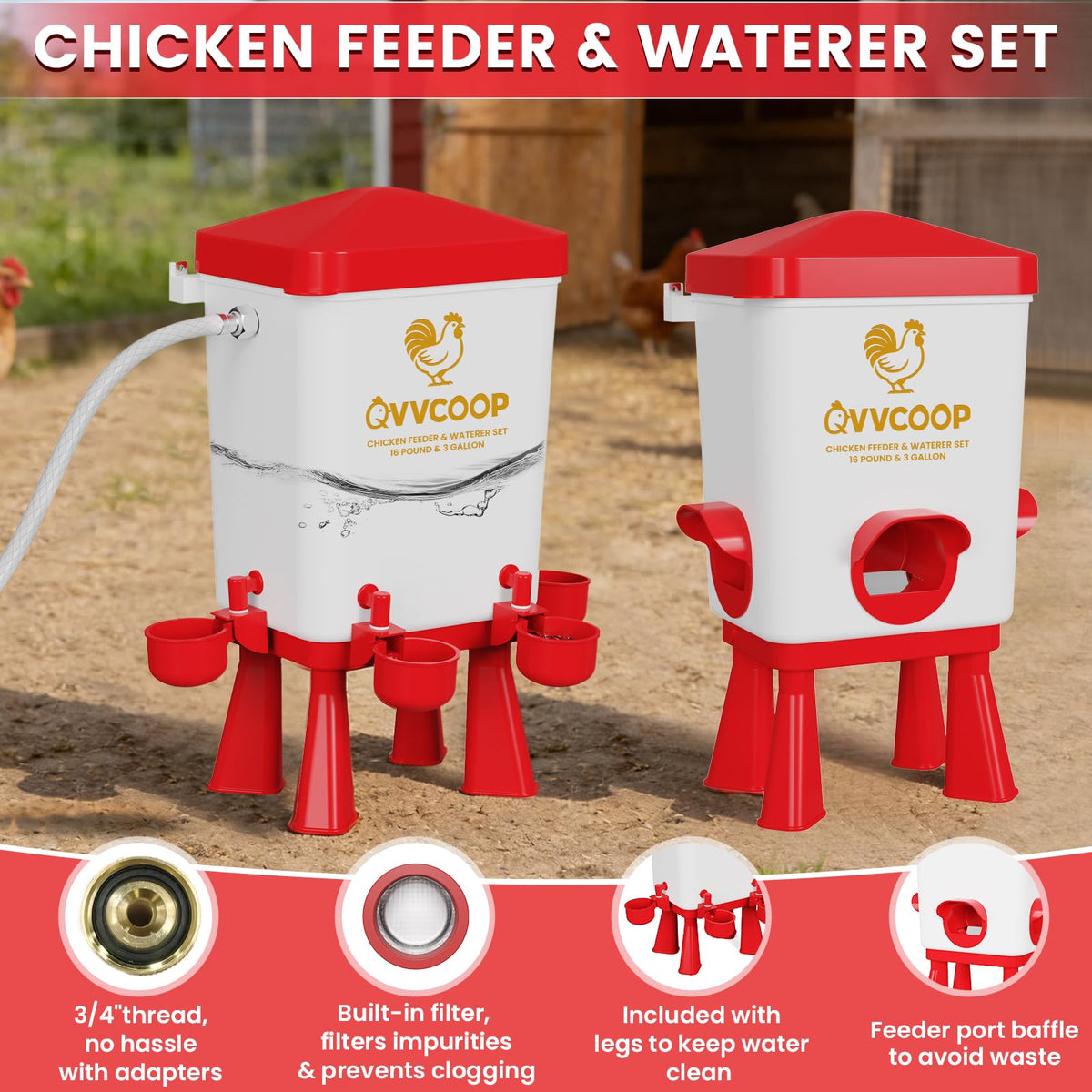 QVVCOOP precision-feeding control minimizes waste while maintaining orderly feeding.