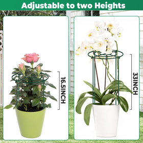 QwayHome adjustable-height 16.5 to 33 inches fits seedlings to mature plants.
