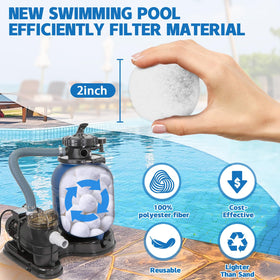 QwayHome filter balls provide fast filtration compatible with most sand pumps.