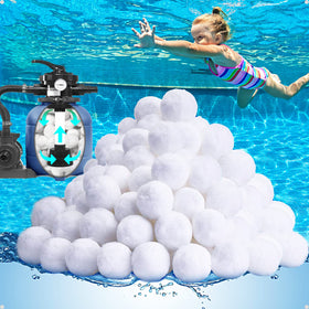 QwayHome filter balls fill pool media for faster filtration and clear water.