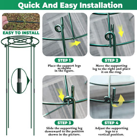 QwayHome heavy-duty steel 4.5mm construction provides sturdy garden support.