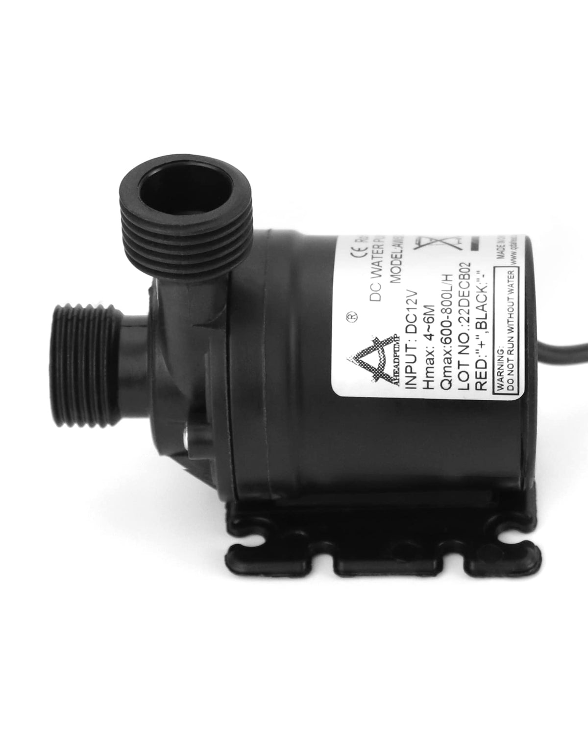 QWORK 800 L/H flow-rate graphic illustrating robust circulation capability.