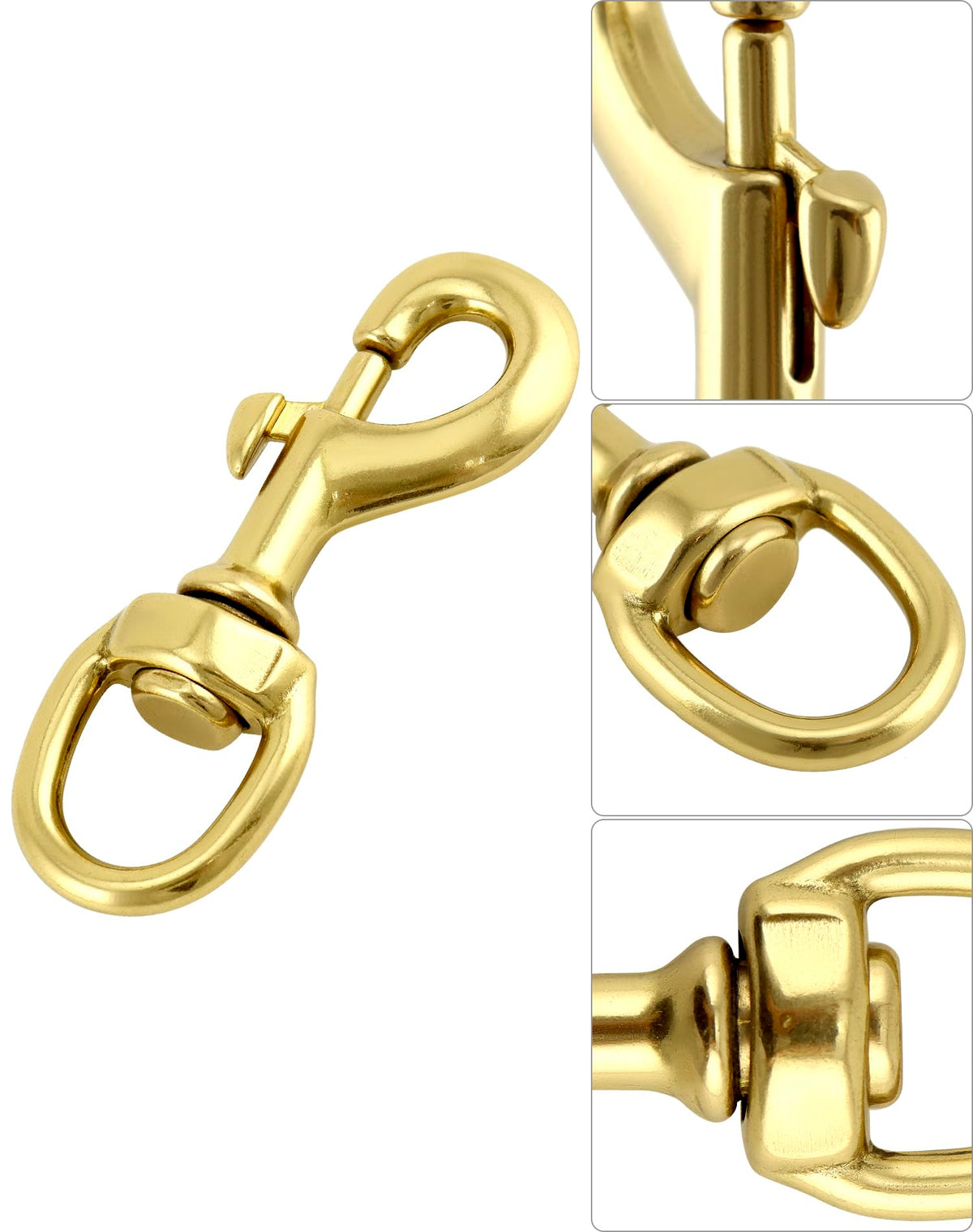 QWORK bag clip brass fastener keeps accessories organized and secure