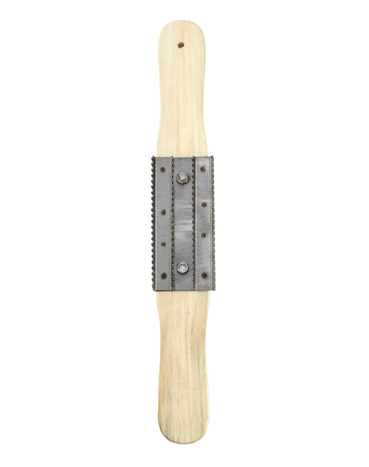 QWORK buffing wheel rake with stainless steel head for residue removal.