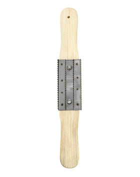 QWORK buffing wheel rake with stainless steel head for residue removal.