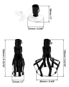 QWORK bulb changer kit extension pole ready supports taller fixtures.
