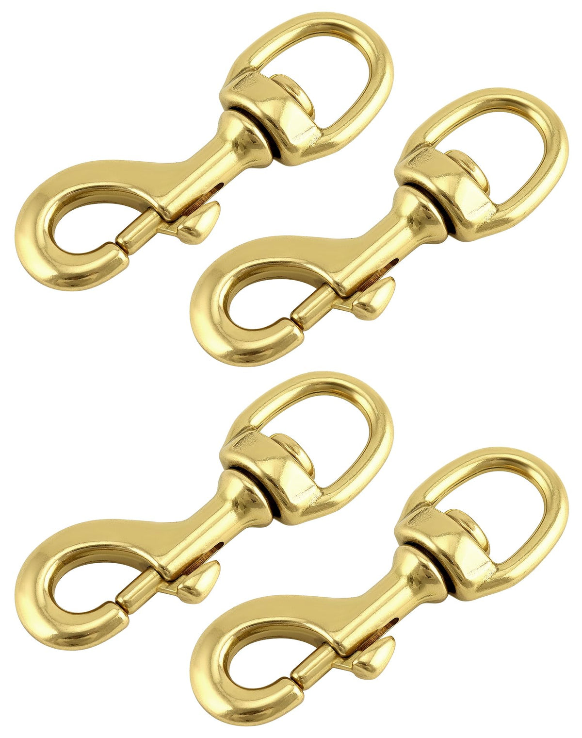 QWORK brass flag clip swivel hook securely attaches flags with tangle-free performance