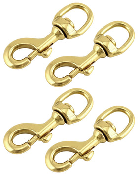 QWORK brass flag clip swivel hook securely attaches flags with tangle-free performance