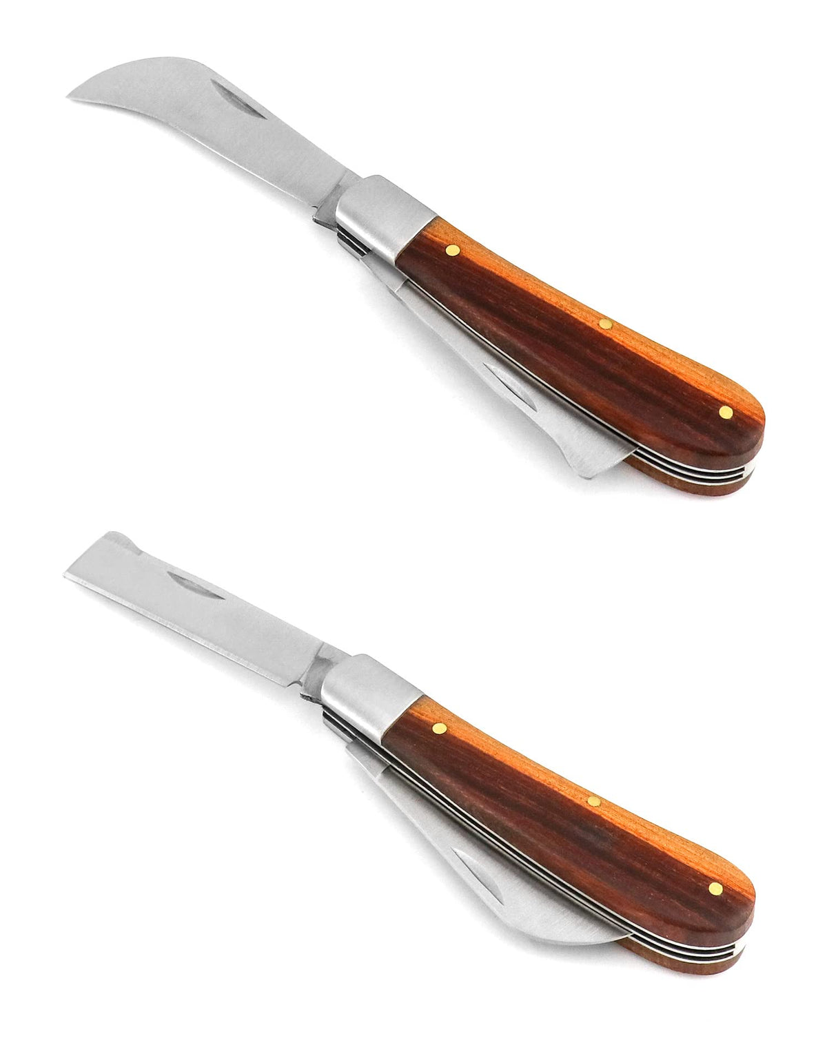 QWORK grafting cutter straight blade enables clean cuts for wood splitting.