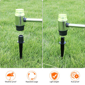 QWORK ground-penetration stake handles grass, snow, mud, and sand