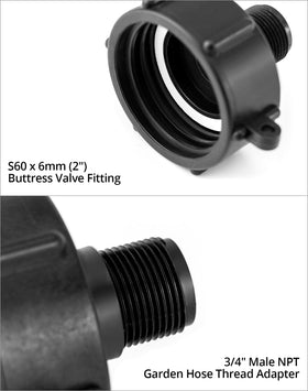 QWORK 3/4 inch NPT male end ready for quick hose connections.
