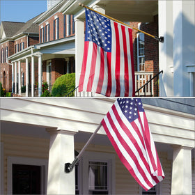 QWORK robust bracket supports indoor or outdoor flag installations.