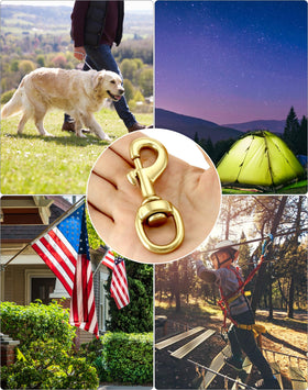 QWORK kayak clip brass for secure paddle or gear attachment