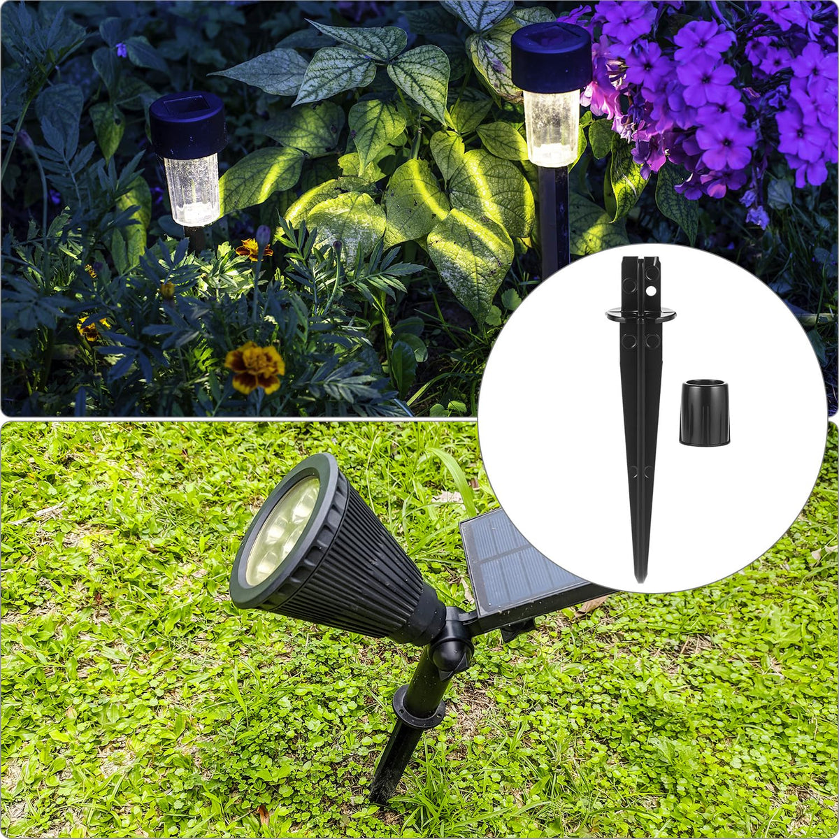 QWORK landscape lights stakes for keeping pathways and borders lit