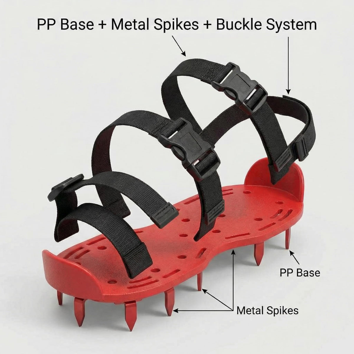 QWORK spiked shoes durable polypropylene construction for long-lasting use