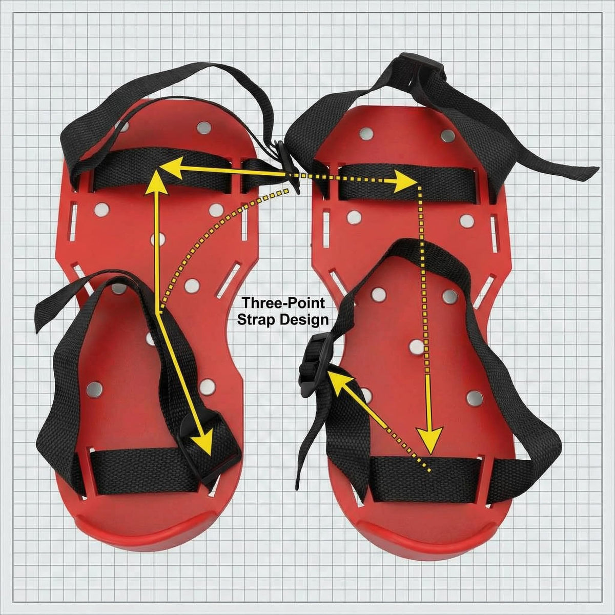 QWORK spiked shoes packaging includes two red pairs